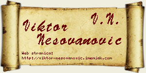 Viktor Nešovanović vizit kartica